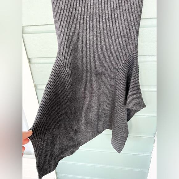 Marciano NWT Ofelia skirt sweater skirt grey asymmetrical hem comfy fall winter - Picture 3 of 7